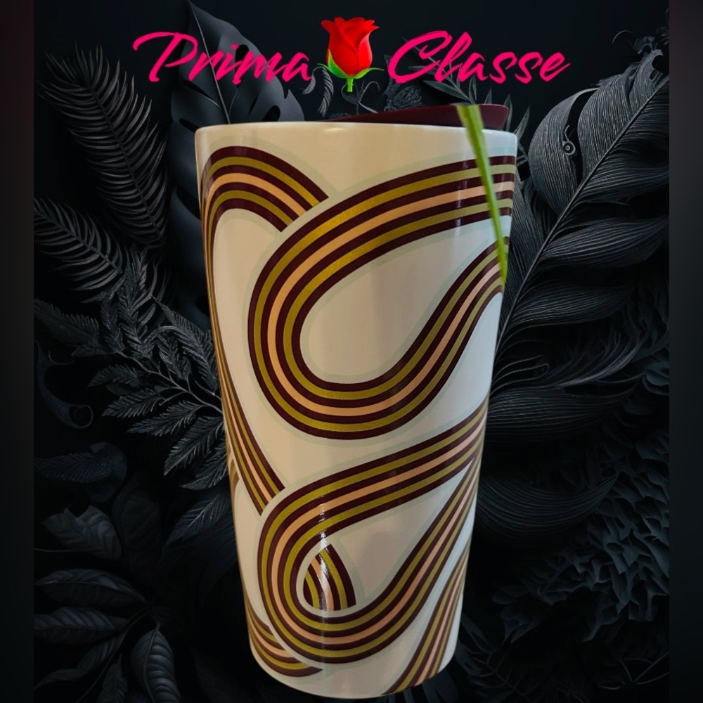 Starbucks Ribbon Swirl Ceramic Cup Warm Wishes Mug Hot Tumbler 12oz New 2024 - Picture 17 of 17